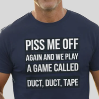 Load image into Gallery viewer, 😈🔩 Duct Duct Tape Tee | Sarcasm Level: Expert Edition
