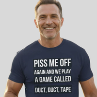 Load image into Gallery viewer, 😈🔩 Duct Duct Tape Tee | Sarcasm Level: Expert Edition
