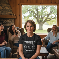 Load image into Gallery viewer, 🍷😅 My Workout Routine… And Twist – Funny Wine Lover Tee 🍷
